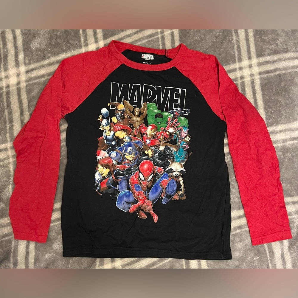 Marvel Boys Avengers Long Sleeve Tshirt Size Large